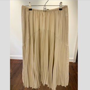 Vince Beige Pleated Midi Skirt - Like New! Size S